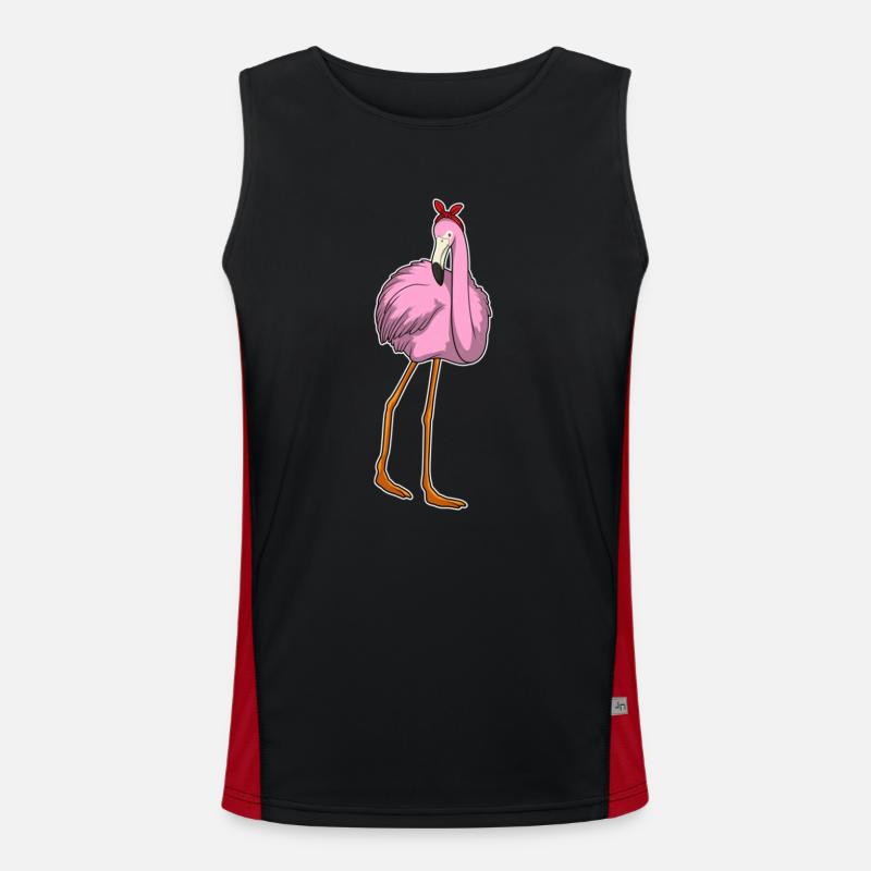 Flamingo-Halstuch Funktionelles Kontrast-Tank Top für Männer 