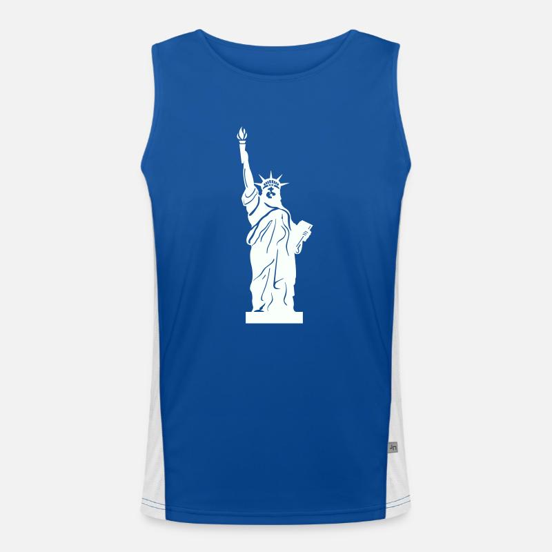 freiheitsstatue Funktionelles Kontrast-Tank Top für Männer 