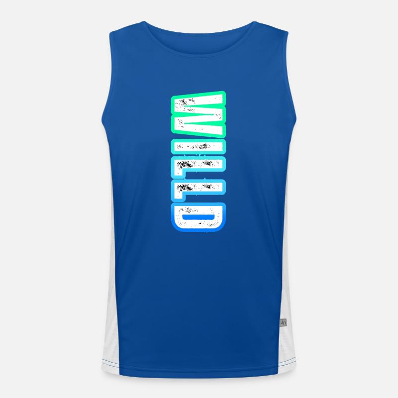 wILLd – Neon-Style und starker Wille Funktionelles Kontrast-Tank Top für Männer 