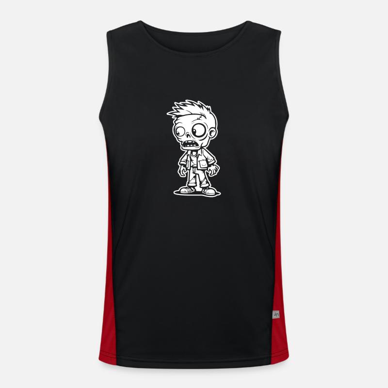 Zombie Undead Halloween Horror Men's Functional Contrast Tank Top 