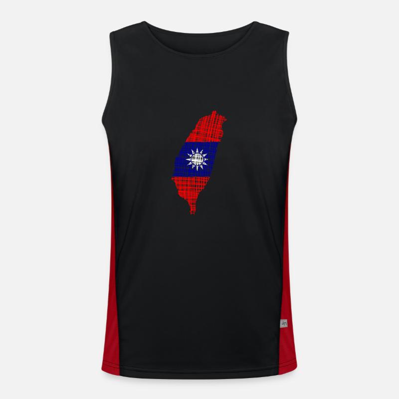 Taiwan taiwan Funktionelles Kontrast-Tank Top für Männer 