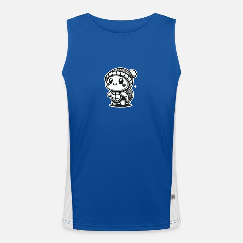 Curious Turtle - Hat Explorer Men's Functional Contrast Tank Top 