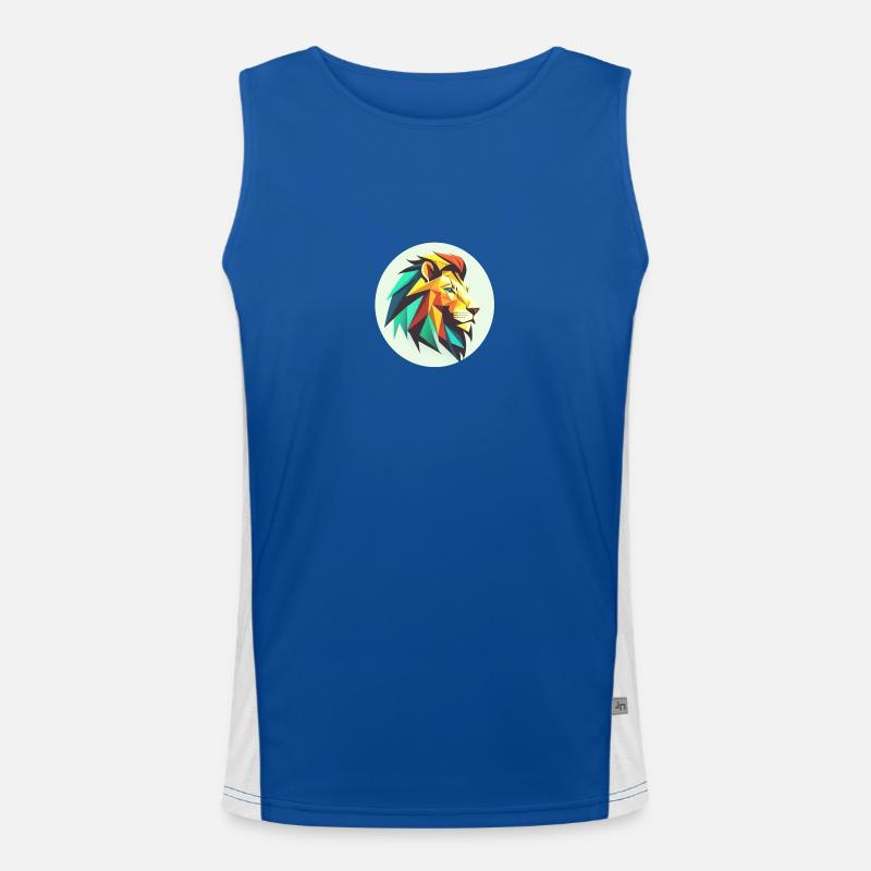 Löwenkopf Funktionelles Kontrast-Tank Top für Männer 