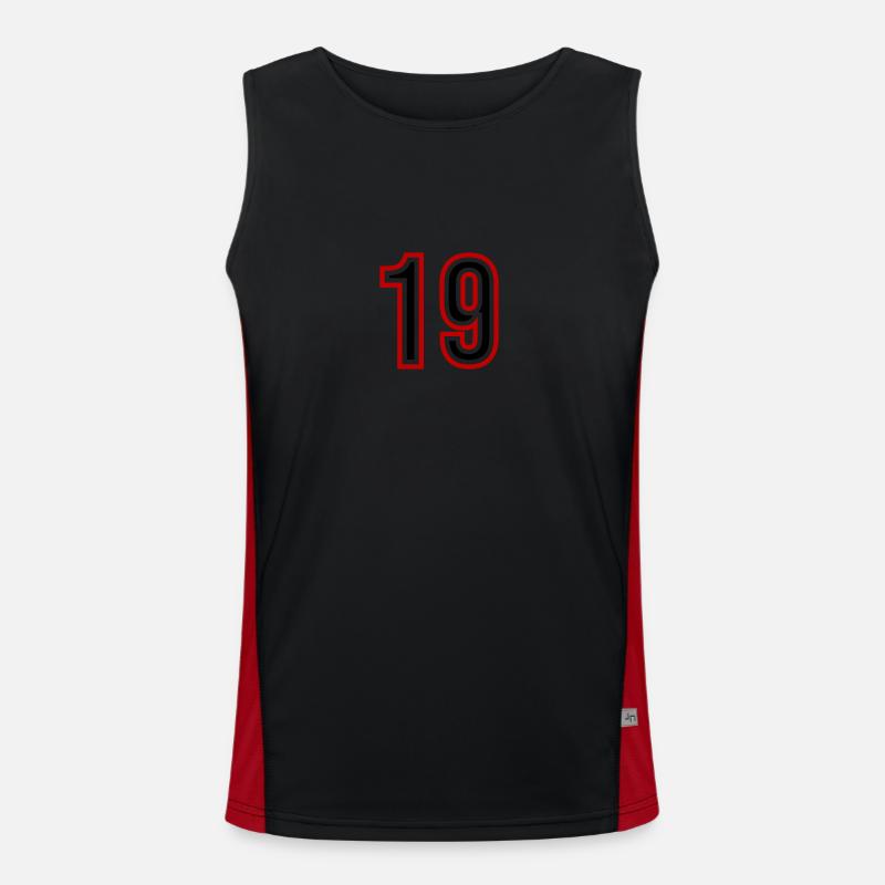19 Number Years Jersey Men's Functional Contrast Tank Top 