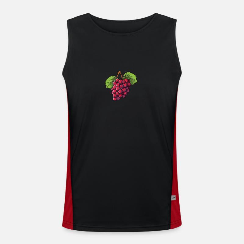 Grapes Fruit - Men's Functional Contrast Tank Top  - black/red