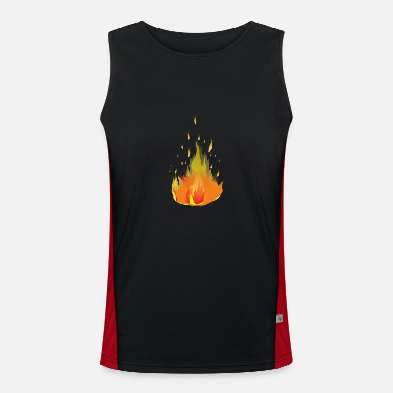 Flammes de feu Débardeur respirant contrasté Homme 