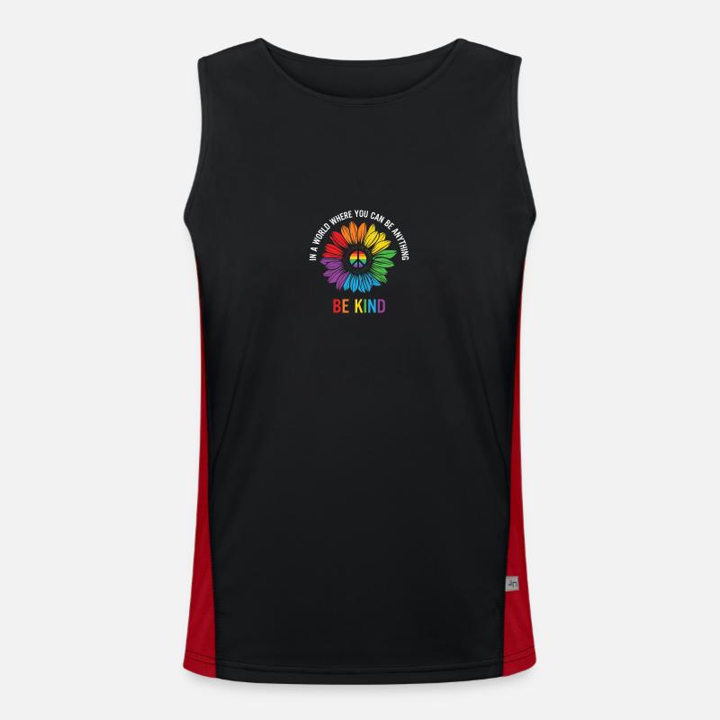 LGBT Design - BE KIND Design Débardeur respirant contrasté Homme 