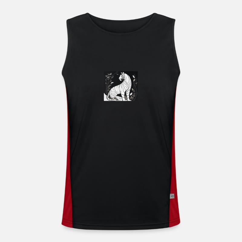 weißer Tiger Funktionelles Kontrast-Tank Top für Männer 