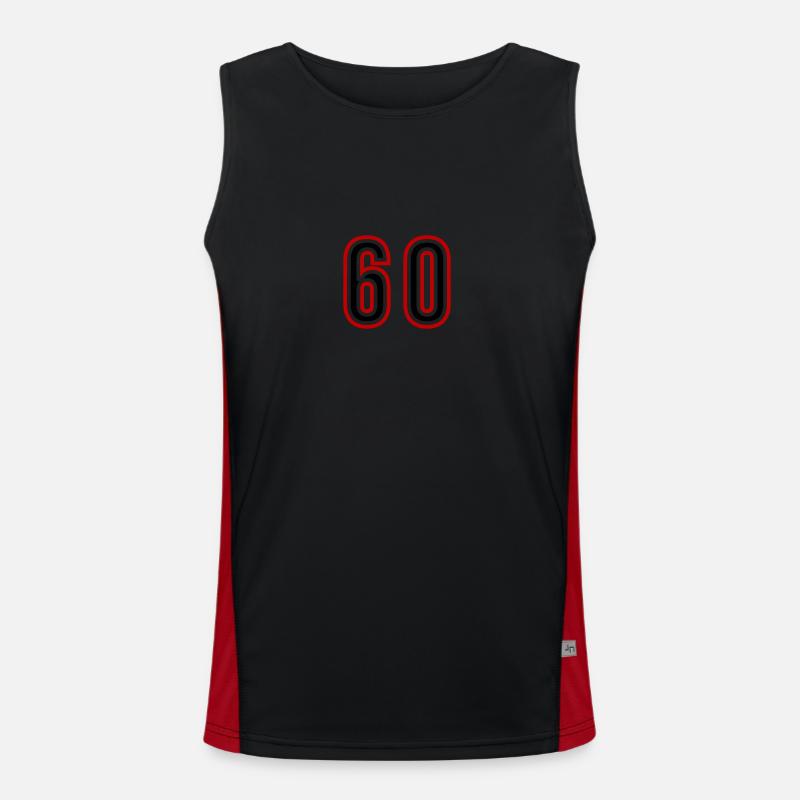 Maillot 60 Années Chiffres Débardeur respirant contrasté Homme 