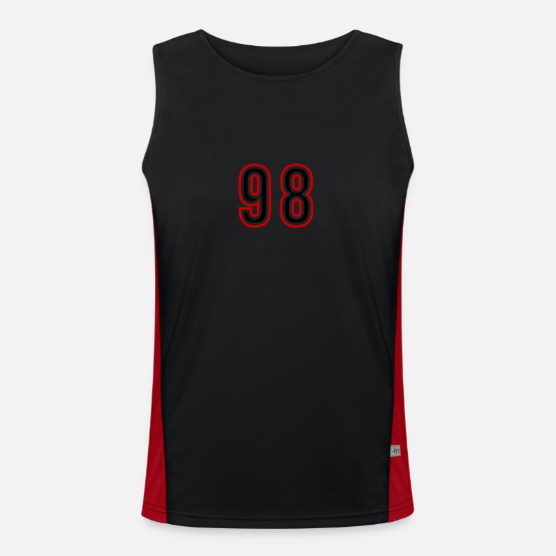 98 Number Years Jersey Men's Functional Contrast Tank Top 