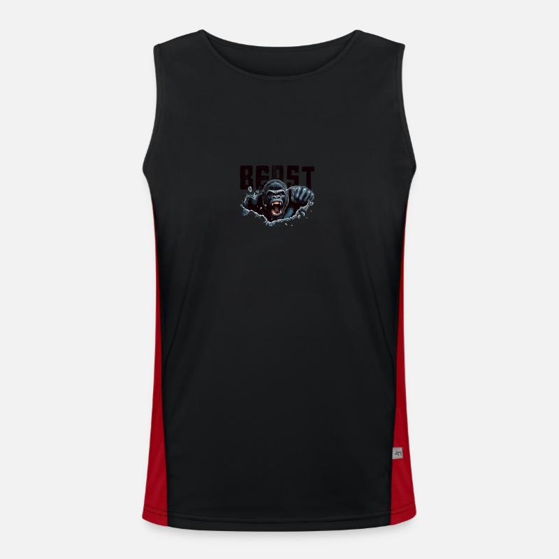 Gorilla Beast Funktionelles Kontrast-Tank Top für Männer 