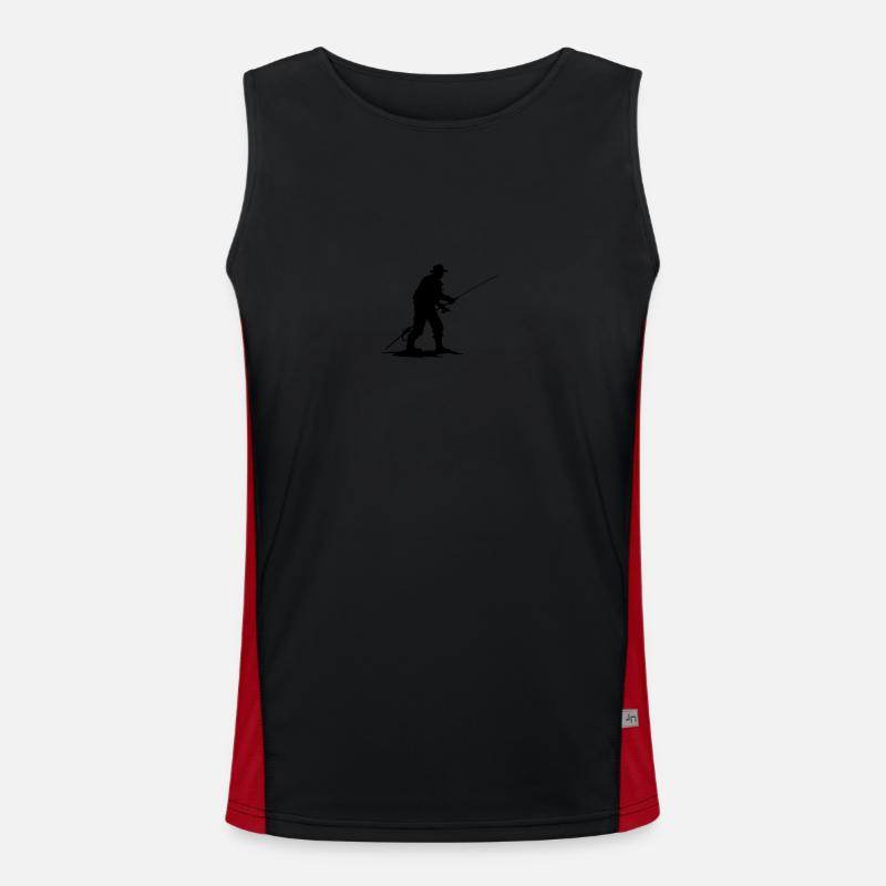 Silhouette de sport de pêche Débardeur respirant contrasté Homme 