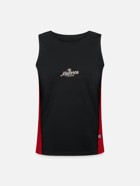 Mallorca Team - Men's Functional Contrast Tank Top - black/red