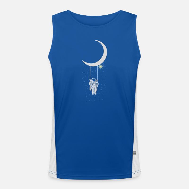 Astronaut Funktionelles Kontrast-Tank Top für Männer 