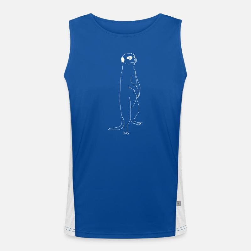 Erdmännchen lineart Funktionelles Kontrast-Tank Top für Männer 