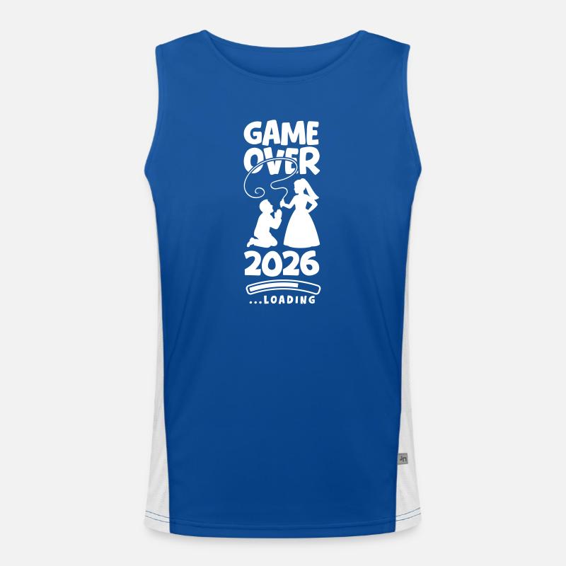 Hochzeit Game Over 2026 Funktionelles Kontrast-Tank Top für Männer 