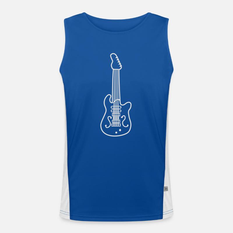 Design Cool E Gitarre Funktionelles Kontrast-Tank Top für Männer 