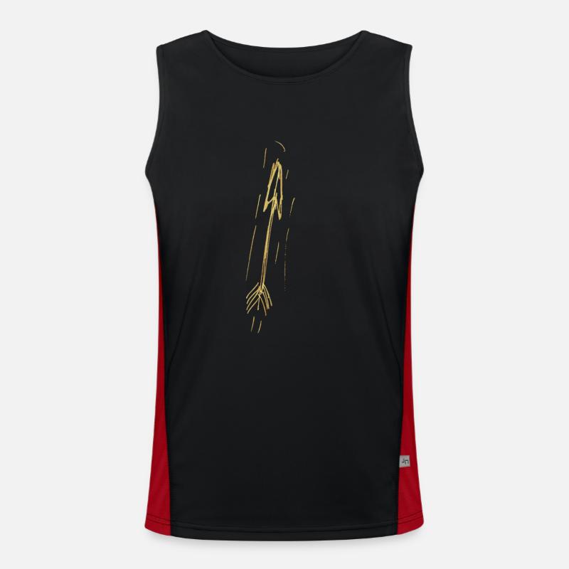 arrow for black Men's Functional Contrast Tank Top 