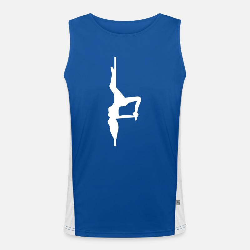Pole Dance Silhouette Funktionelles Kontrast-Tank Top für Männer 