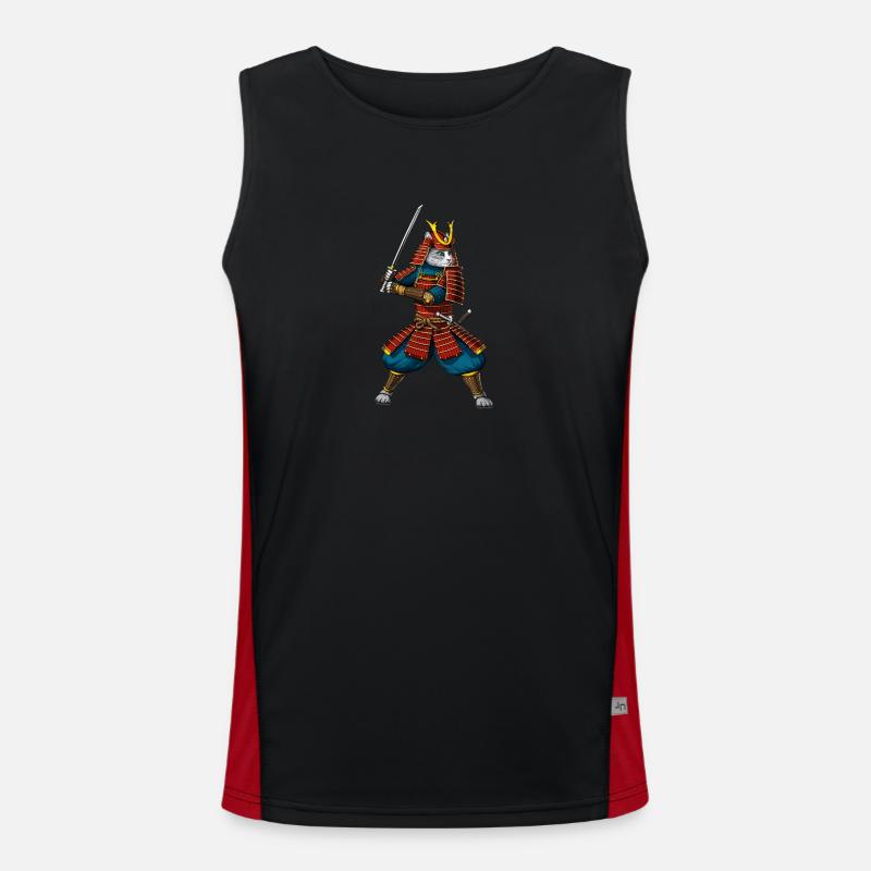 Chat Japonais Samouraï Ninja Débardeur respirant contrasté Homme 