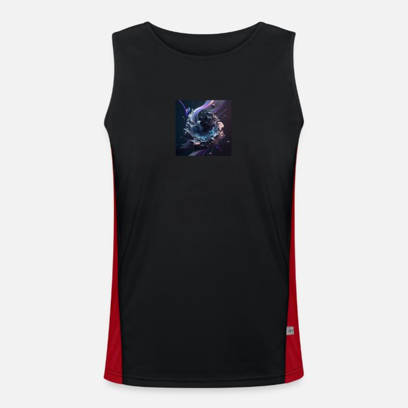 Abstrakte Digitale Kunst n°13 Funktionelles Kontrast-Tank Top für Männer 