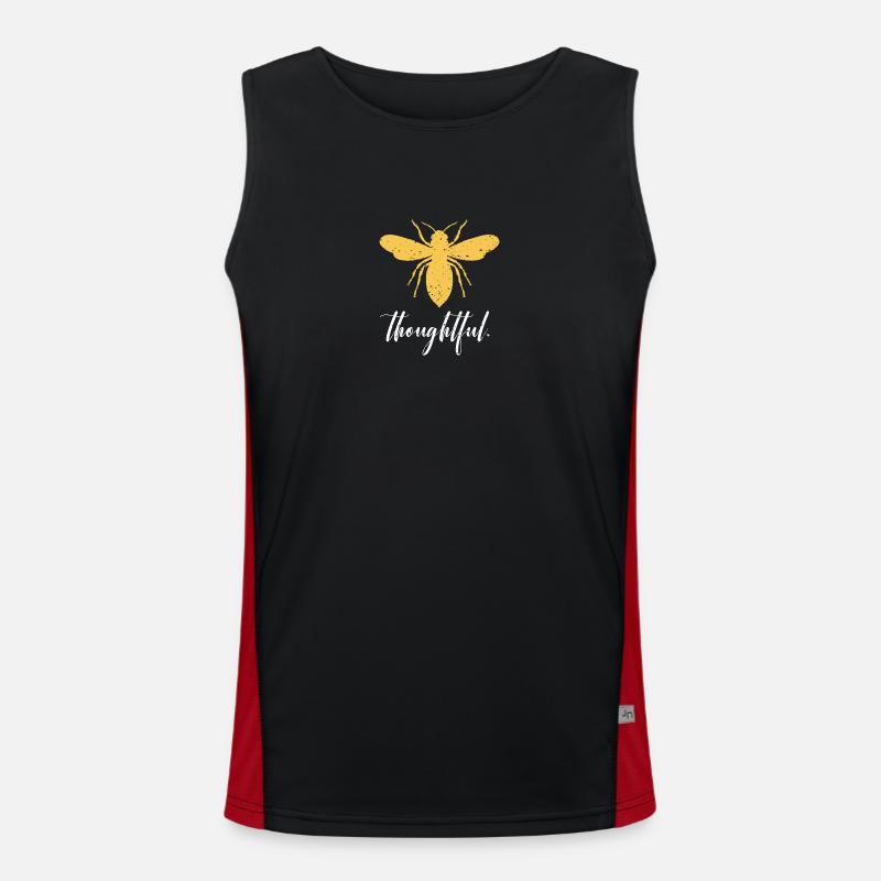 Yellow Bee Thoughtful Bee Be Thoughtful Men's Functional Contrast Tank Top 