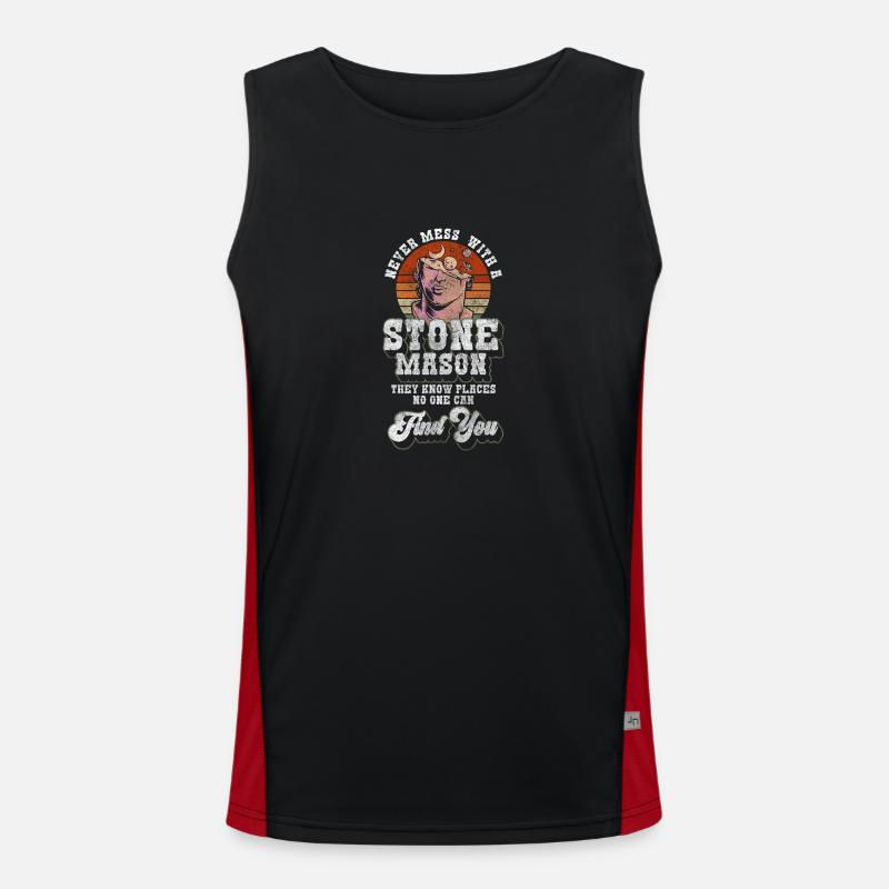 Bildhauer Hobby Ausbildung Lehrling Funktionelles Kontrast-Tank Top für Männer 