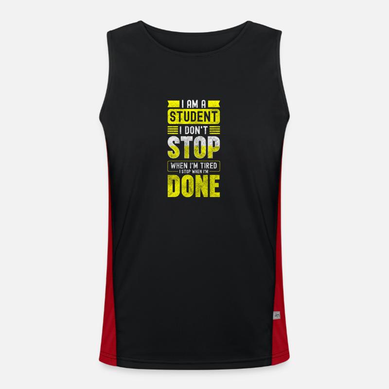 Student Uni Future Lecturer Men's Functional Contrast Tank Top 