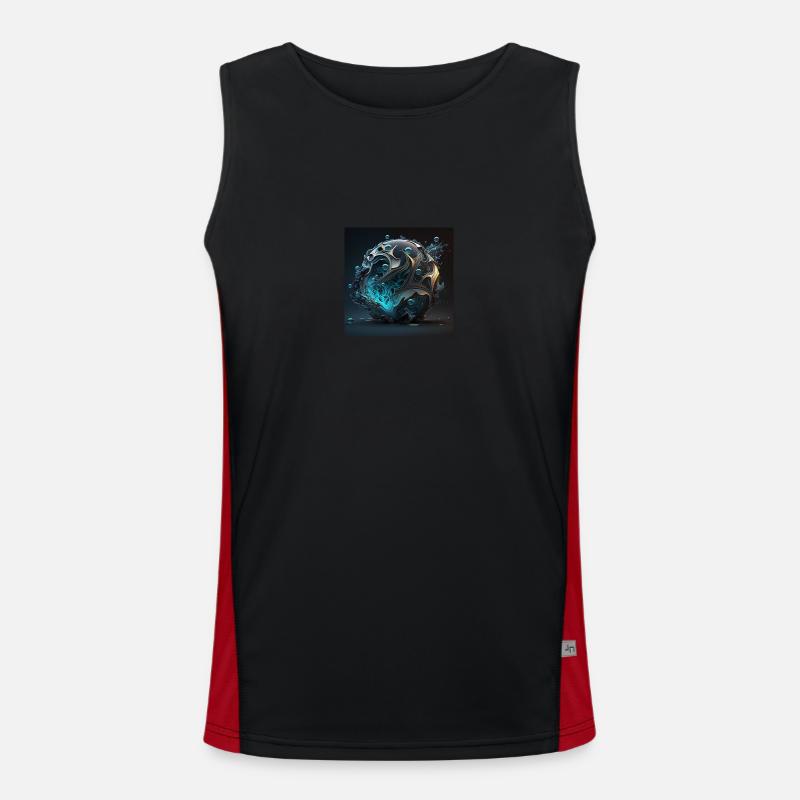 Abstrakter Schädel n°7 Funktionelles Kontrast-Tank Top für Männer 