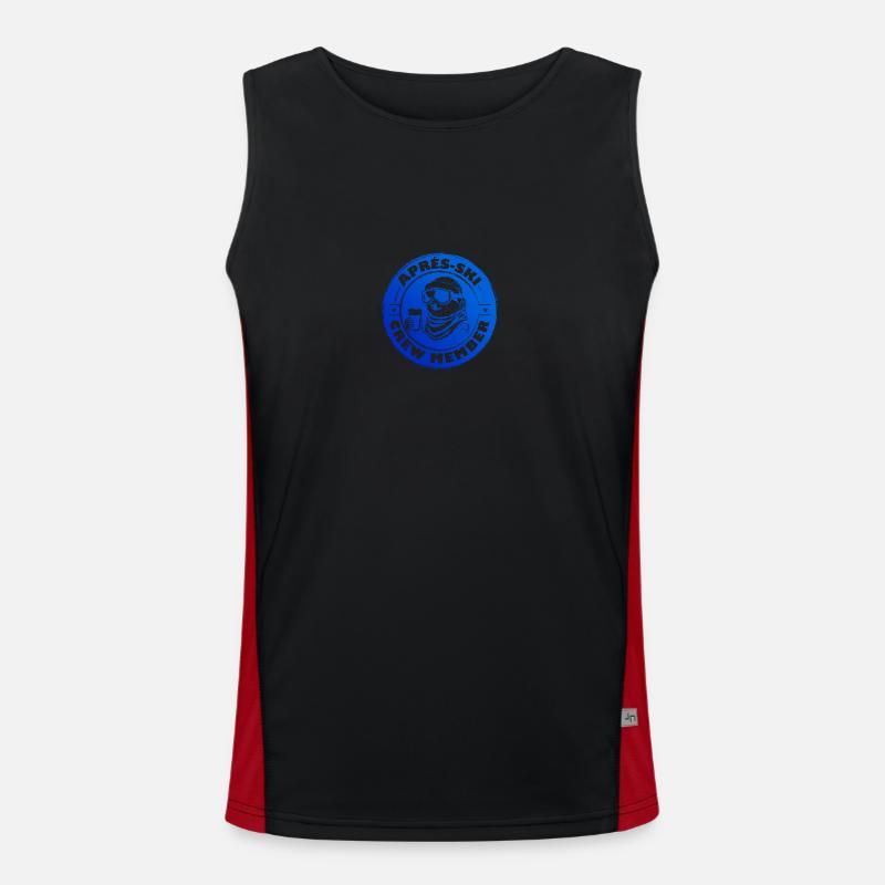 Faultier Apres Ski Team Spruch Funktionelles Kontrast-Tank Top für Männer 