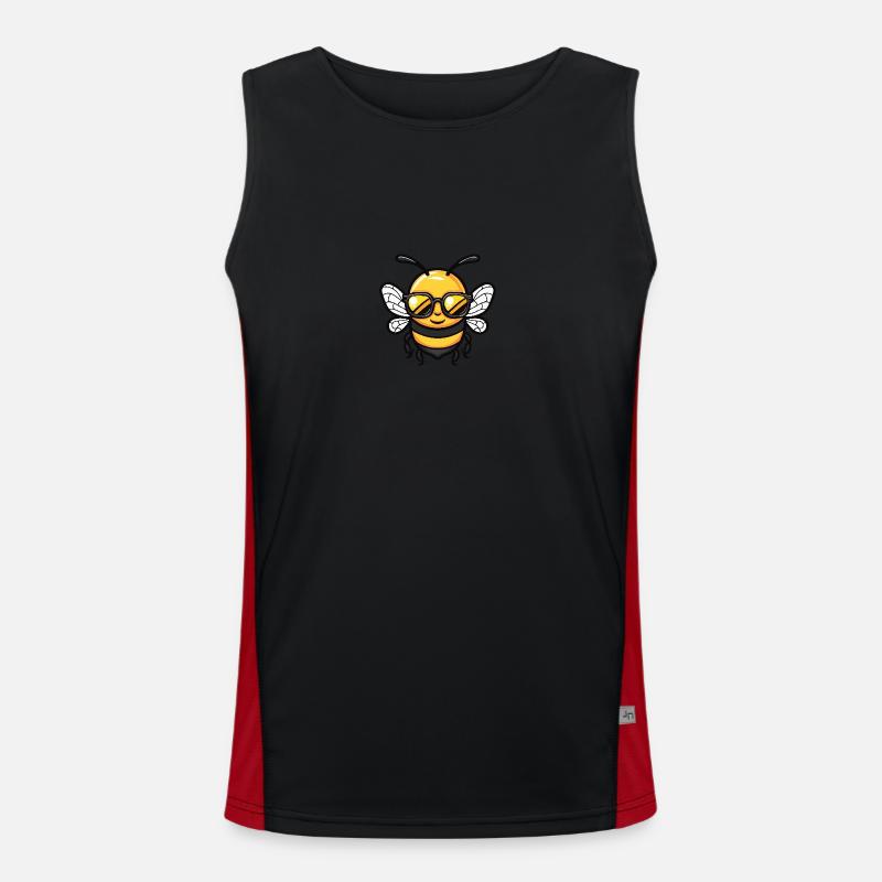 Biene Cool Comic Funktionelles Kontrast-Tank Top für Männer 