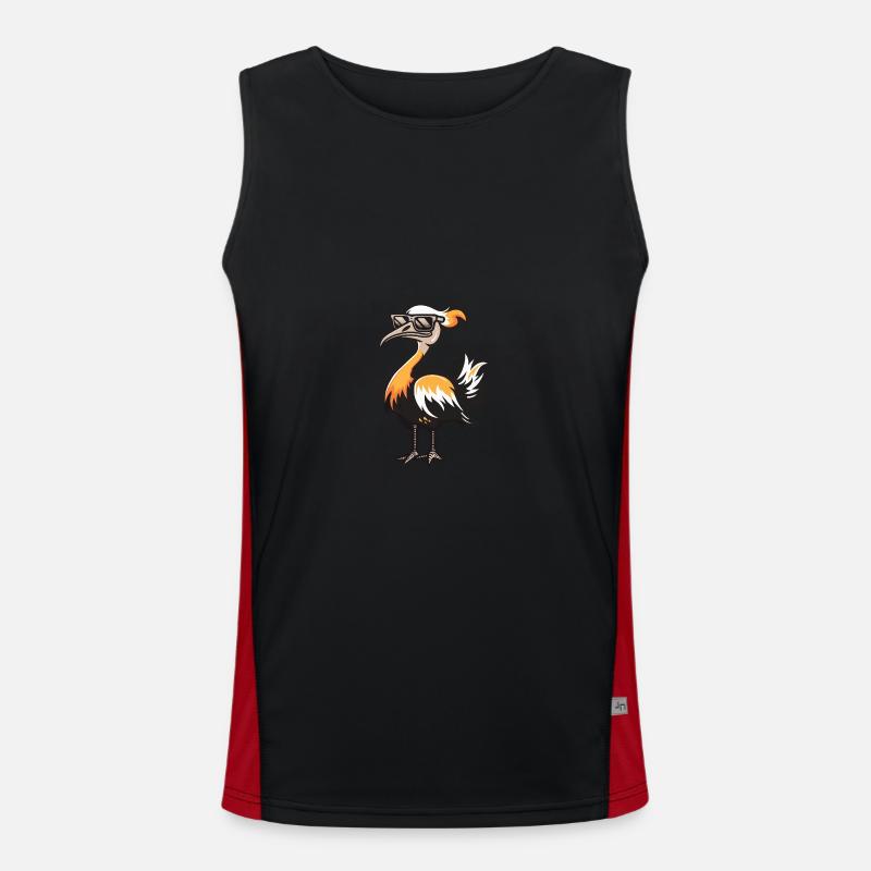 Strauß Cool Tier Funktionelles Kontrast-Tank Top für Männer 