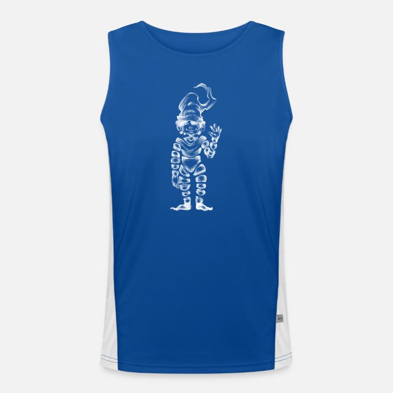 Small white invisible Men's Functional Contrast Tank Top 