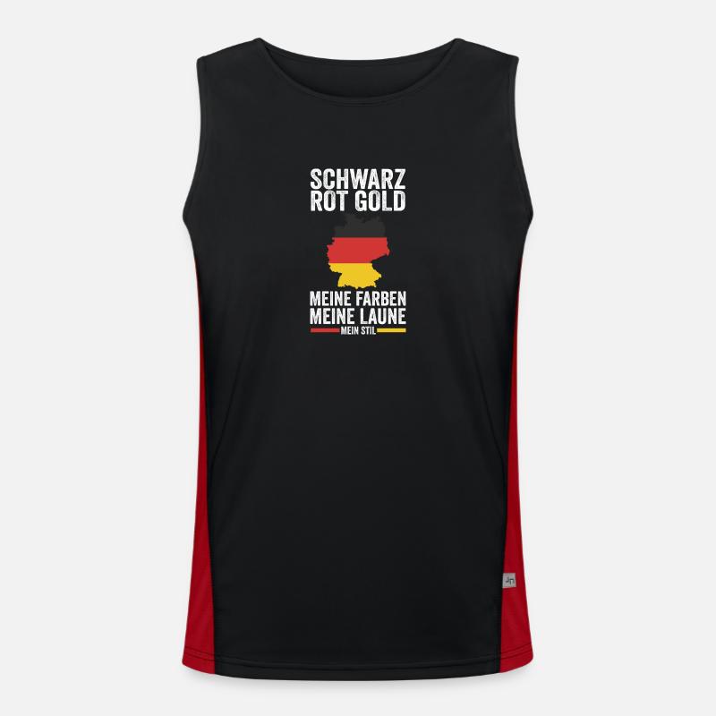 German German Germany - Men's Functional Contrast Tank Top  - black/red