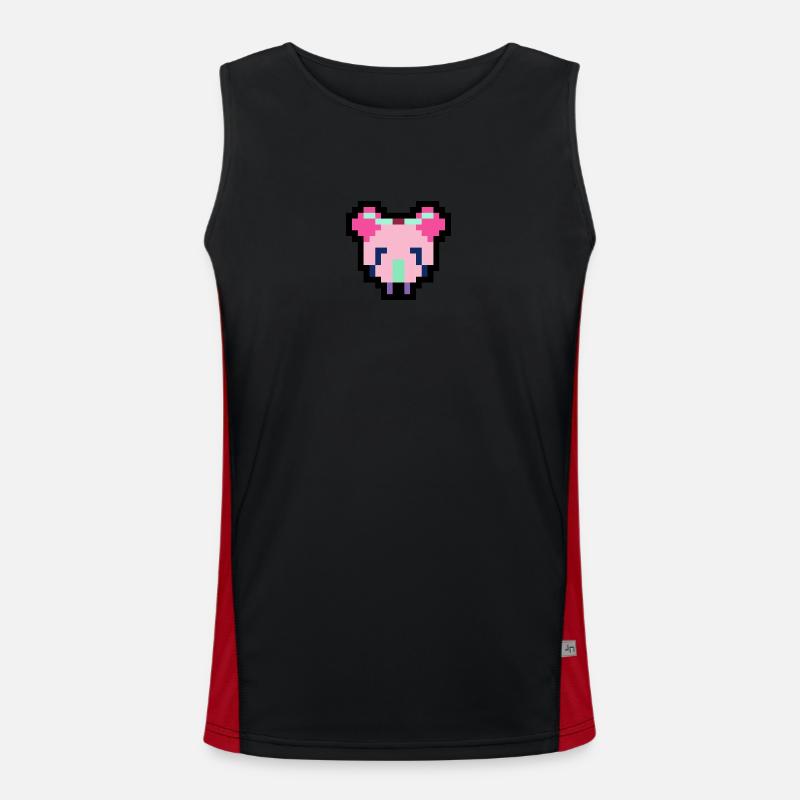 Pixel Maus Funktionelles Kontrast-Tank Top für Männer 