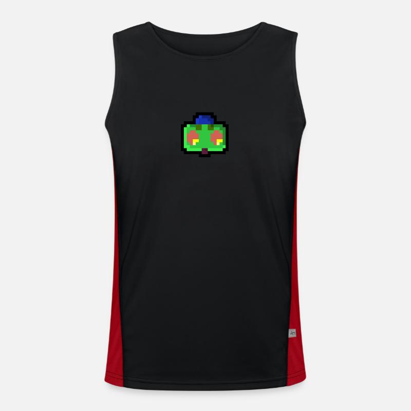Pixel Roboter Funktionelles Kontrast-Tank Top für Männer 