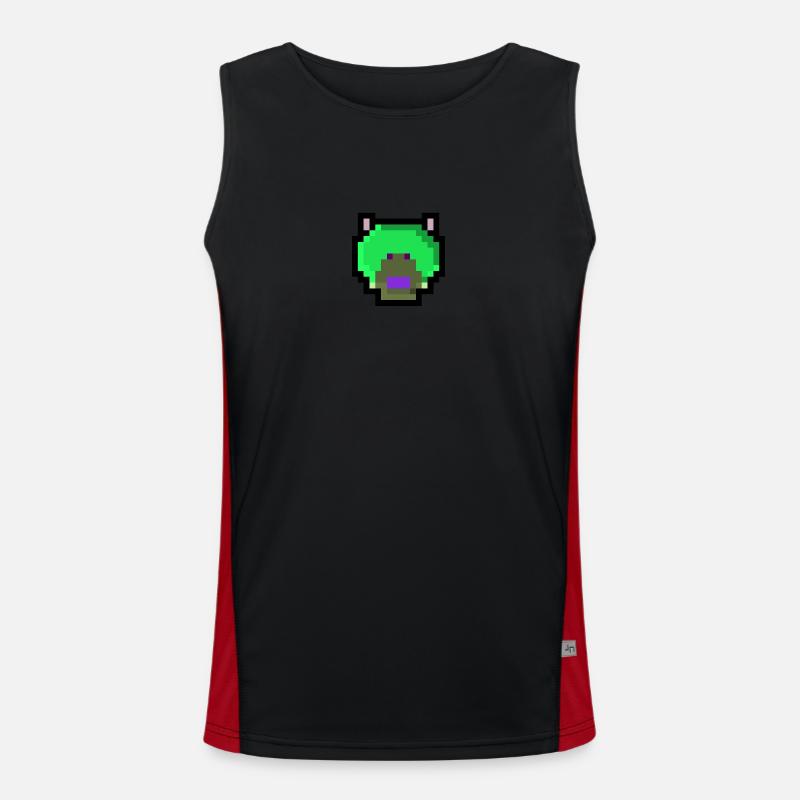Pixel Bär Funktionelles Kontrast-Tank Top für Männer 
