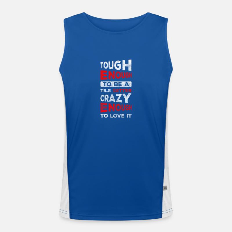 Flooring Tiles Master Construction Men's Functional Contrast Tank Top 