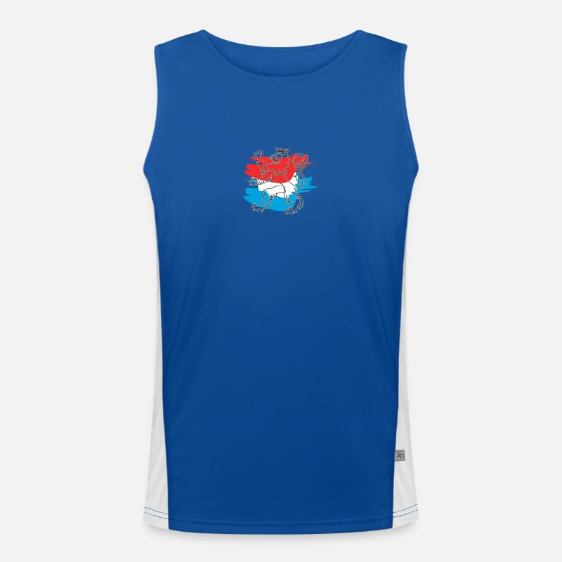 Roude Leiw mat Faarw Funktionelles Kontrast-Tank Top für Männer 