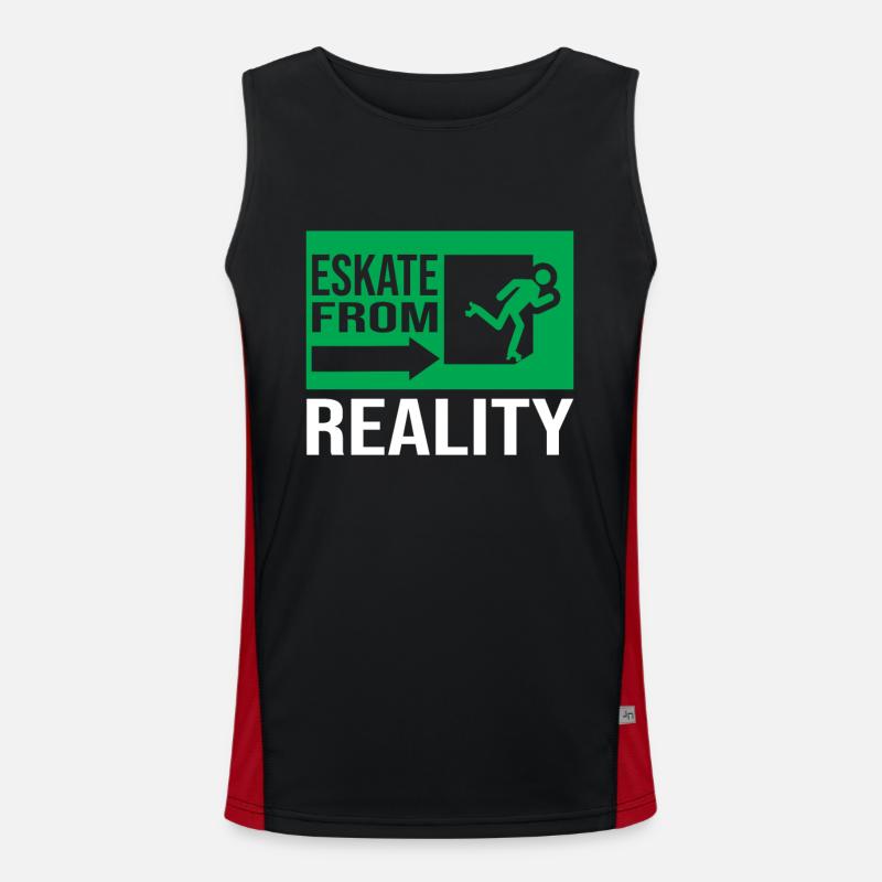 Skaters Eskate From Reality - Fun Rollerskate Funktionelles Kontrast-Tank Top für Männer 