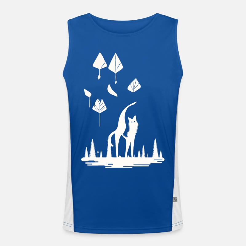 Fuchs im Blätterwald Funktionelles Kontrast-Tank Top für Männer 