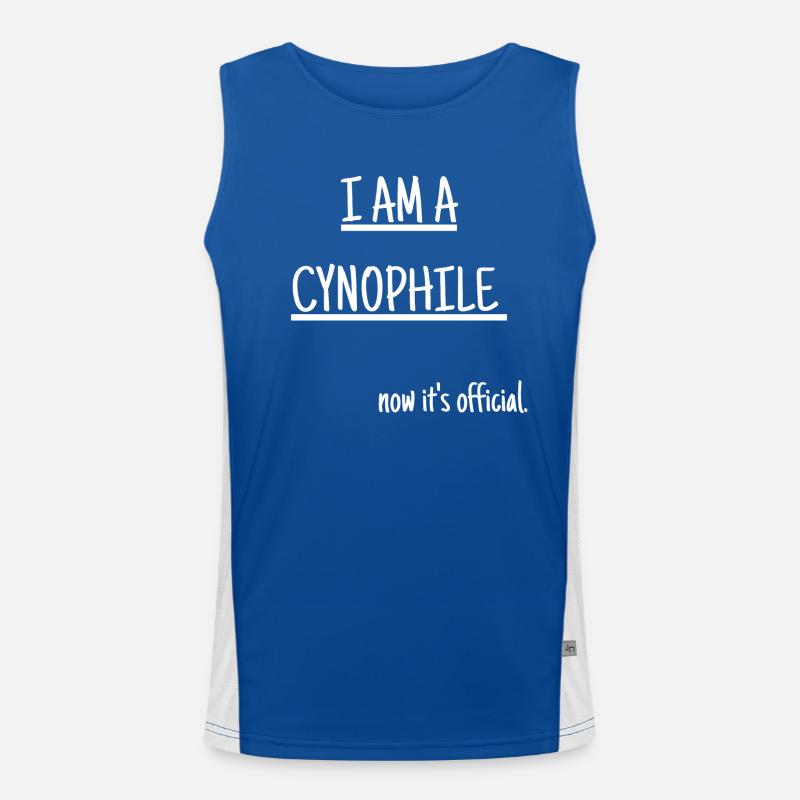Ich bin ein Kynophiler Funktionelles Kontrast-Tank Top für Männer 