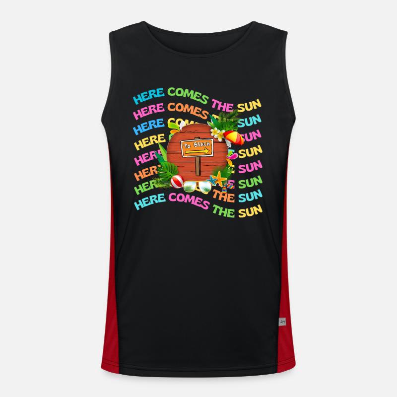 HERE COMES THE SUN BEACH Men's Functional Contrast Tank Top 