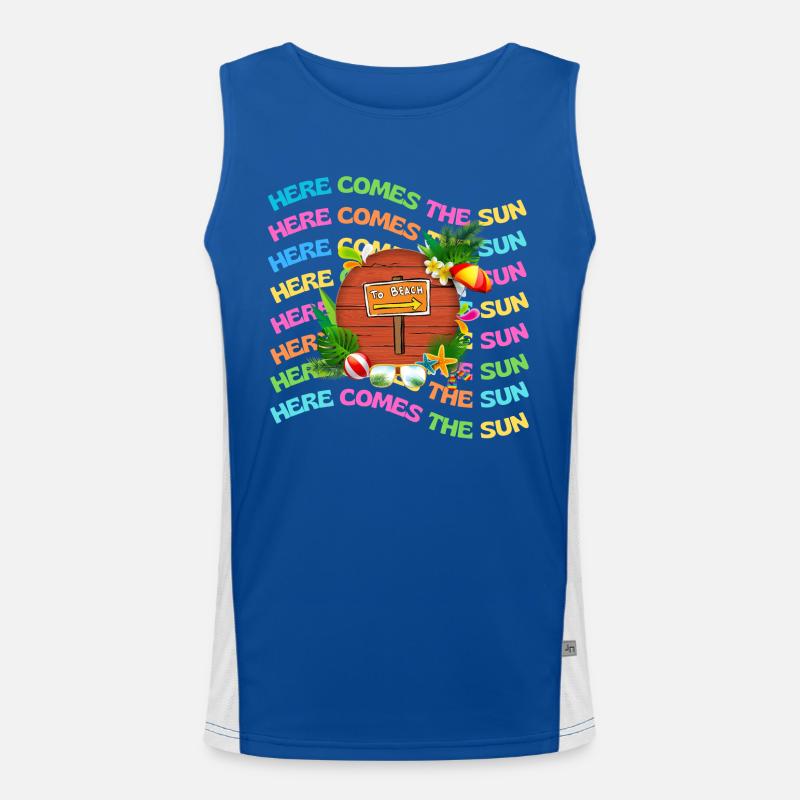 HERE COMES THE SUN BEACH Men's Functional Contrast Tank Top 