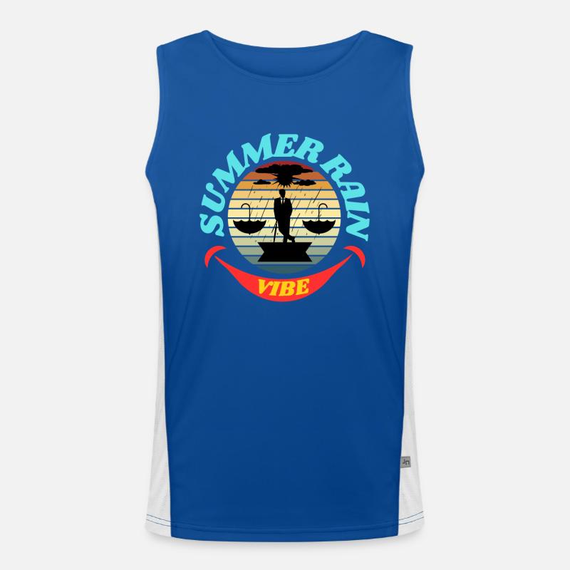 Sommerregen-Stimmung Funktionelles Kontrast-Tank Top für Männer 