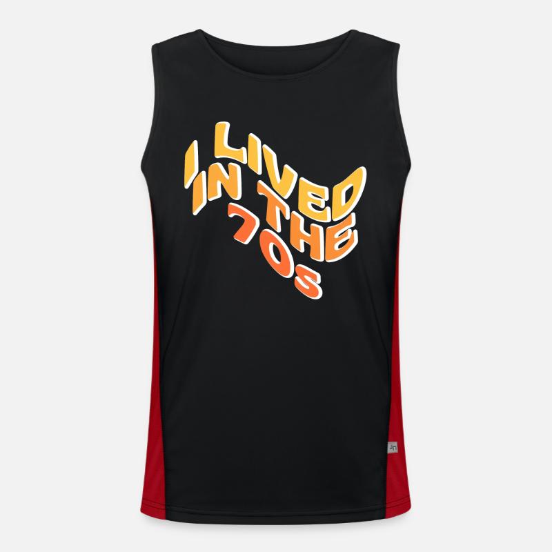 Ich lebte in den 70er Jahren Funktionelles Kontrast-Tank Top für Männer 