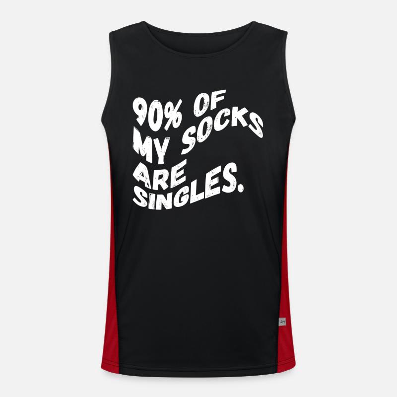 Einzelne Socken Funktionelles Kontrast-Tank Top für Männer 