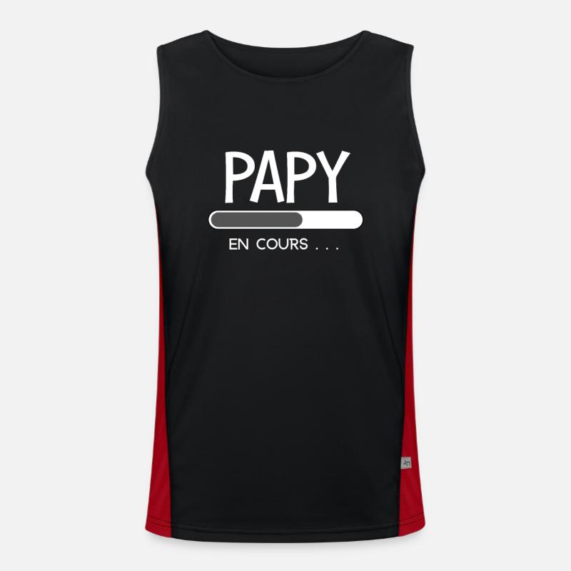 Papy en cours annonce grossesse futur papi Débardeur respirant contrasté Homme 