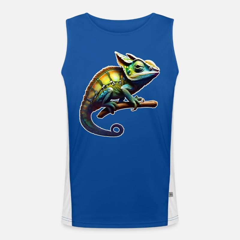 Cool Camouflage Chameleon Men's Functional Contrast Tank Top 