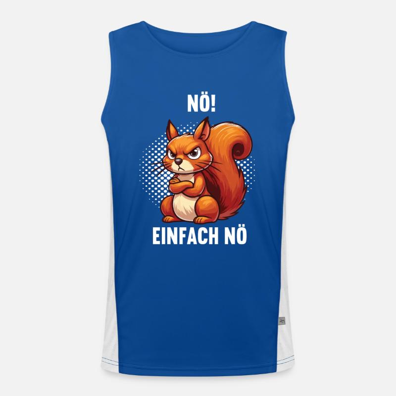 Nö Einfach Nö Eichhörnchen Eichhorn Nager Nagetier Funktionelles Kontrast-Tank Top für Männer 